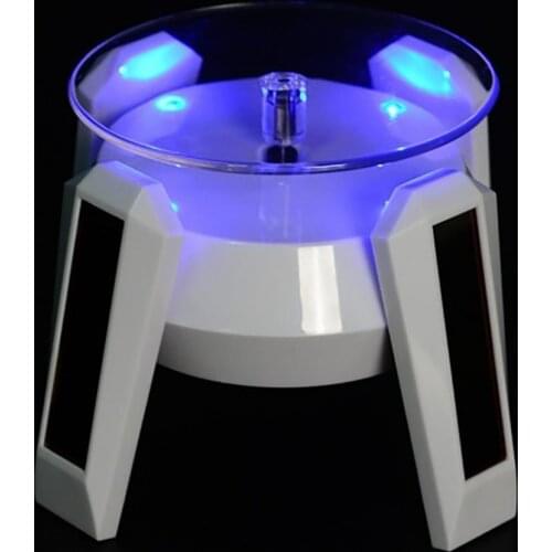 Airship UFO Rotating Display Stand 360 Degrees Solar Dual Use Automatic Turntable for Showcase