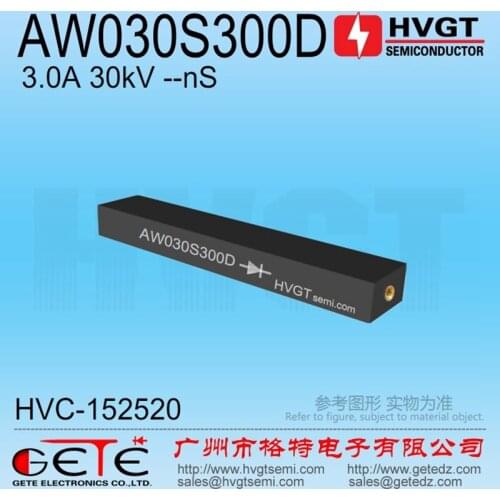 HVGT,High Volgeta Diode AW030S300D, Silicon Rectifier Assembly 3A 30kV, Replace 2CL30kV/3A, Standard Recovery, Low Frequency