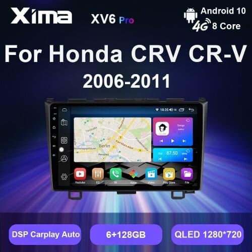 XIMA Android 9.0 2 Din Car Radio Multimedia Video Player Android Auto Radio navigation For Honda CRV CR-V RE 3 2006 2008 -2011