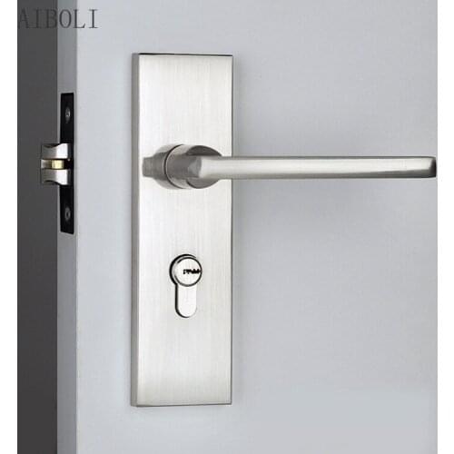 Zinc Alloy Single Tongue Interior Room Door Bathroom Kitchen Bathroom Solid Wood Door Lock Simple Engineering Inner Door Lock