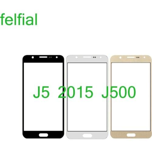 10Pcs/Lot For Samsung Galaxy J5 2015 J500 J500F J500H Touch Screen Front Panel Glass Lens Outer LCD With OCA Hollow Glue