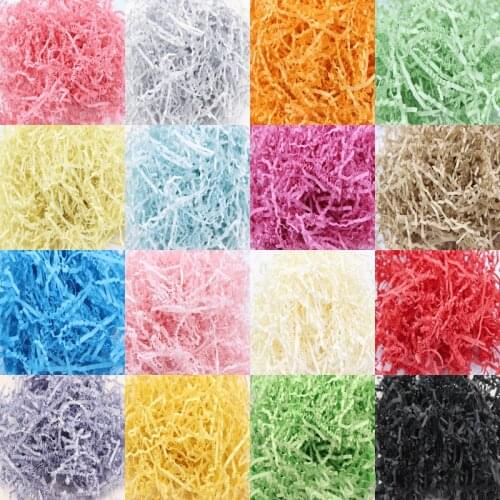 100g Colorful Raffia Shredded Fluffy Confetti DIY Gift Box Filling Material Decor Party Gift Packaging Filling Thin Paper Strips