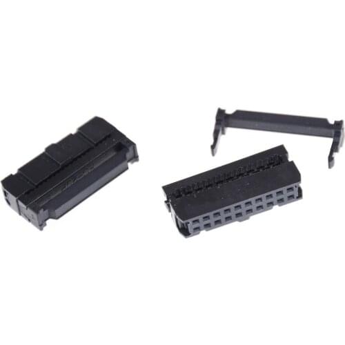 20PCS 20 Pin 2x10 2.54 Pitch IDC FC-20 Female Wire Header Connector For Flat Cable Wholesale