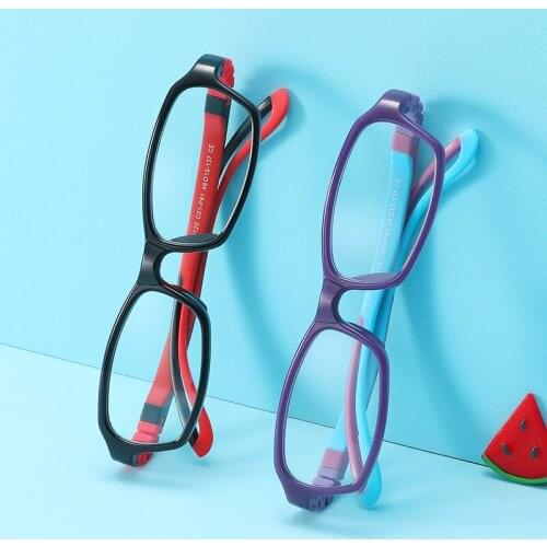 2020 Teens Anti Blue Light Glasses TR90 Kids Prescription Lenses 0 Degree Optic Removable Frame Computer Glasses With Ear Holder