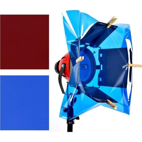 2x Plastic Color Gels Filter Paper For Flash-Light Camera Stage Studio Lamp
