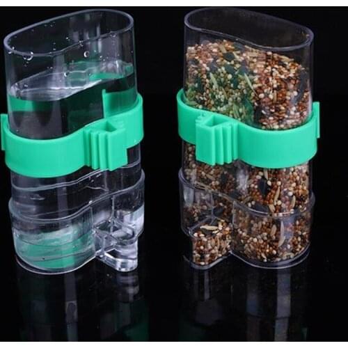 Bird Feeder Food Water Feeding Automatic Drinker Parrot Pet Dispenser Cage Clip