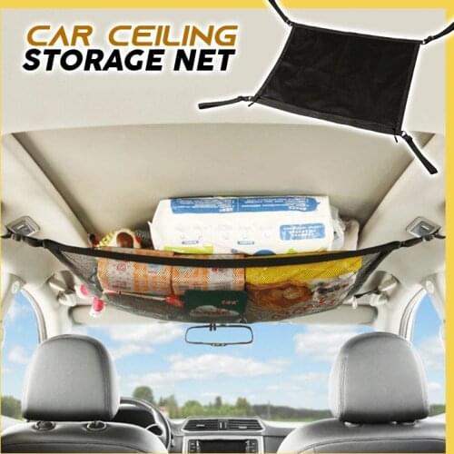 Car Ceiling Storage Net Roof Interior Storage Bag Car Storage Net Car Interior Cargo Net Bag Sundries Storage Bag Dropshipping