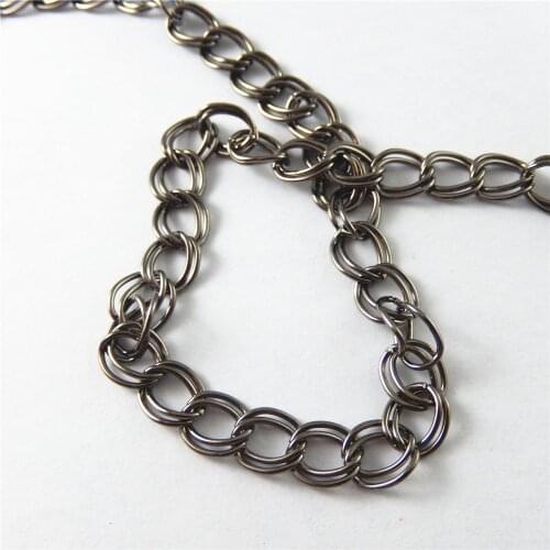 1 Meter/Pack GraceAngie Gun Black Chain 9mm Fashion Style chain Women Necklace Crafts Handmade Chain Accessories 39707