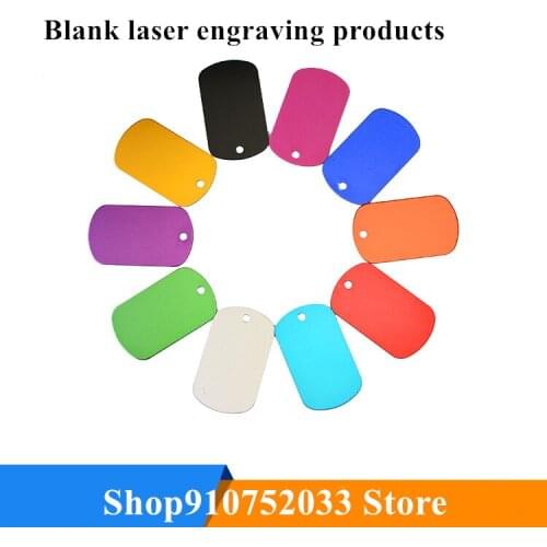50Pcs/lot Blank laser engraving aluminum alloy Dog Tag Personalized Customize Tag Cat Name Pet Dog ID Tags Identity Plate Tag
