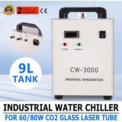 CW-3000 Thermolysis Industrial Water Cooler Chiller for CNC/ Laser Engraver Engraving Machines 60W/80W