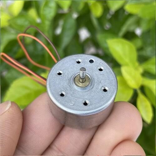 DC 1.5-6V 7600RPM Round 300 Mini Electric Motor Precious Metals Low Current Solar Motor DIY DVD Audio Video Equipment Low Noise