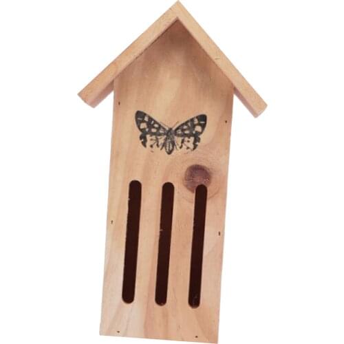 Wooden Butterfly House Waterproof Haven for Butterflies Bugs Yard Decor Tree