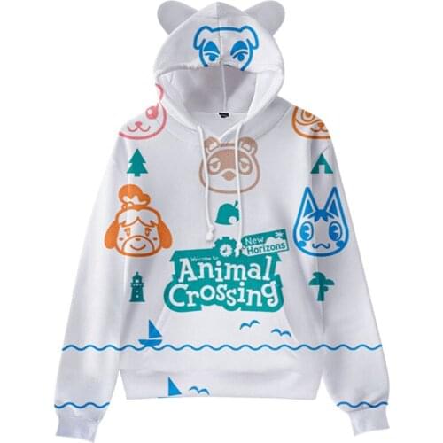 Animal Crossing Cat ears kids hoodie Boy/Girl Funny Hoodie high quality Animal Crossing Sweatshirt Spring Autumn Warm Coats