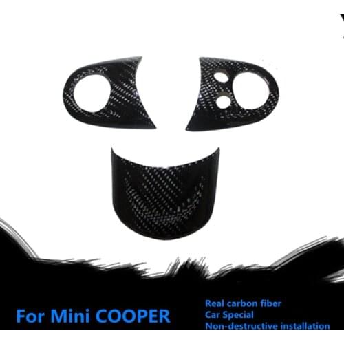 For BMW Mini Real Carbon Fiber Interior Refit for 07-13 Mini COOPER Decoration R55 R56 R58 Interior Upgrade Carbon Fiber