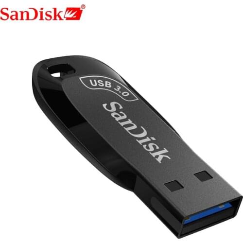 SanDisk USB 3.0 Flash Disk 128GB 64GB 32GB Mini Key Pendrive With Lanyard Black Flash Drive Memory Stick For Computer