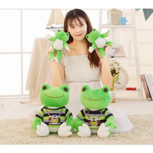 26CM/53CM Lovely Forg Plush Toy Soft Dressed Forg Stuffed Animal Doll Child Birthday Gift Christmas Present