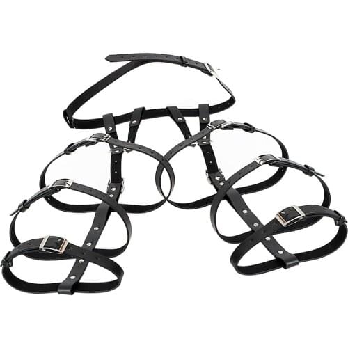 IKOKY Sex Toys for Woman Erotic Bondage Gear Adult Games Flirt Clothes PU Leather