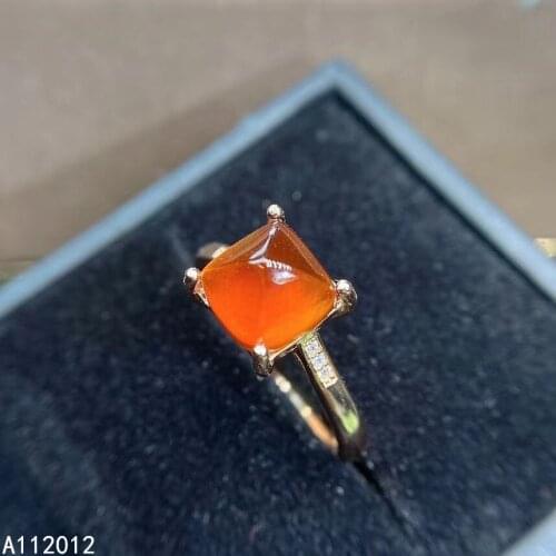 KJJEAXCMY fine jewelry S925 sterling silver inlaid natural gemstone garnet new girl luxury ring support test Chinese style