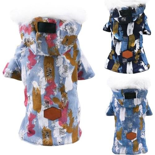 Winter Pet Dog Jacket Warm Dog Hooded Coat Thicken Large Dog Pet Clothing For French Bulldog Teddy Dogs Costume Puppy Jackets