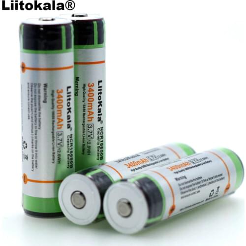 2020 Liitokala 4PCS 100% New Original 18650 3.7V 3400mah NCR18650B Lthium Battery protection board Suitable battery for