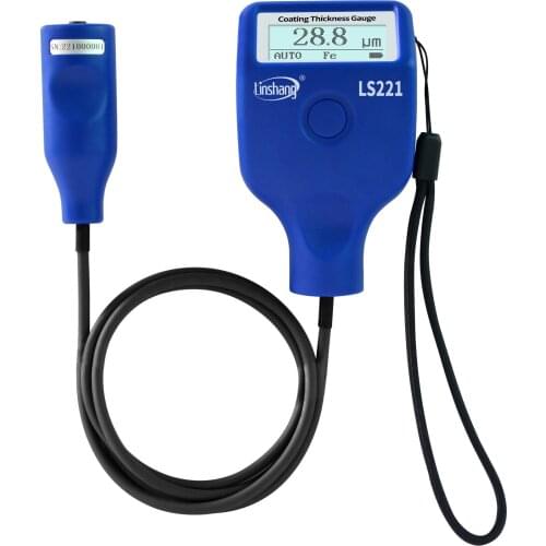 LS221 dry film Coating Thickness Gauge Digital paint thickness meter for thickness of metal surface coatings 0-2000μm