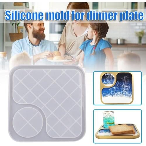 New DIY Silicone Tray Mold Snack Food Breakfast Dessert Plate Mould Multifunctional Wine Tray for Home Kitchen Party