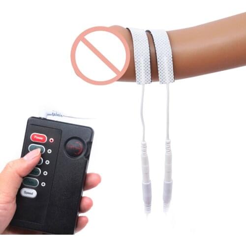 New Electric Shock Male Penis Stimulators Pads Estim Accessorie Cock Rings Electric Shock Nipple Body Massage Medical Sex Toys