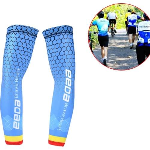 1 Pair Cooling Arm Sleeves Men Women MTB Road Bike Cycling Running Anti-UV Sun Protection Cuff Cover Sports Arm Guards Armwarmer