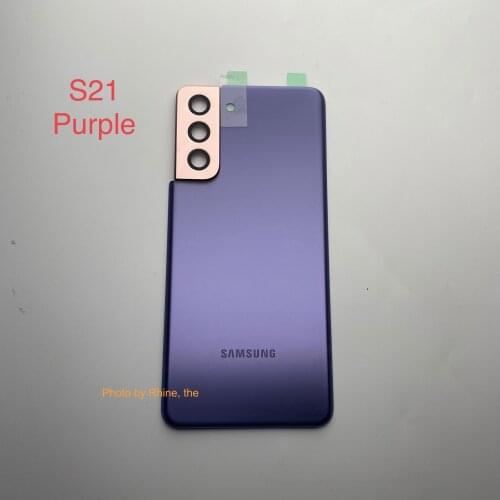 SAMSUNG Galaxy S21 G990F G990 G991 S21 Ultra Glass Battery Back Cover Door Housing + Camera Glass Lens Frame Original