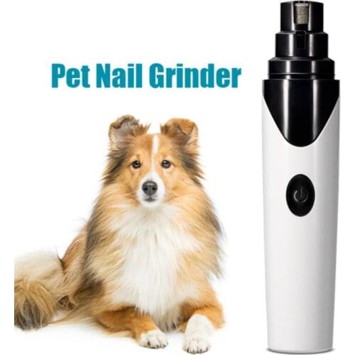 Rechargeable Dog Nail Grinders USB Charging Pet Nail Clippers Quiet Electric Dog Cat Paws Nail Grooming Trimmer Tools