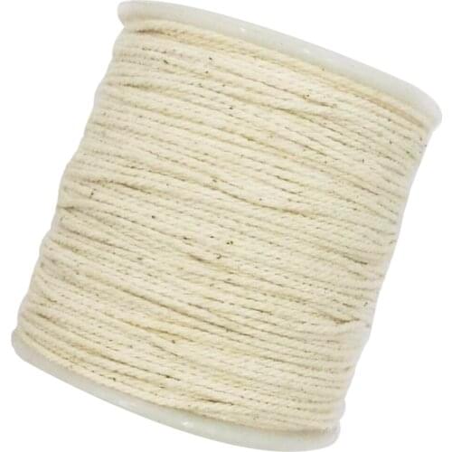 100 METER HOLIDAY USED Rustic Cotton Rope Braided Twisted Cord Twine Crafts Raw Jewelry Findings Durable Cords White 1mm