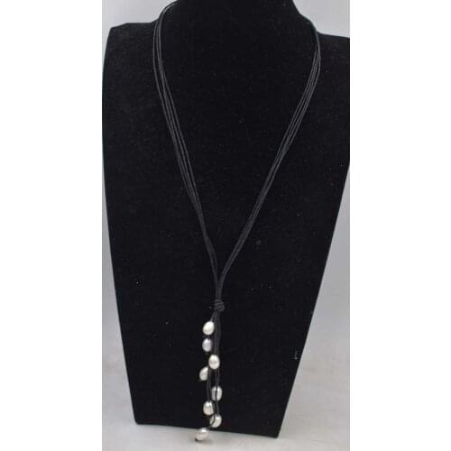 Freshwater pearl white rice 6-7mm necklace 20inch FPPJ wholesale beads nature