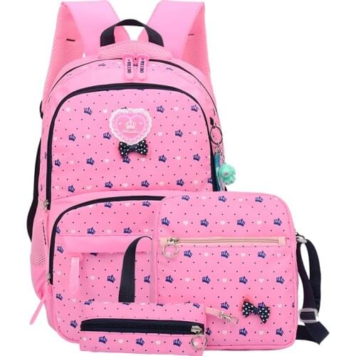 Cute Girls Backpacks Kids Satchel Children School Bags For Girls Orthopedic Backpack Child 3pcs/set School Bag Mochila Escolar