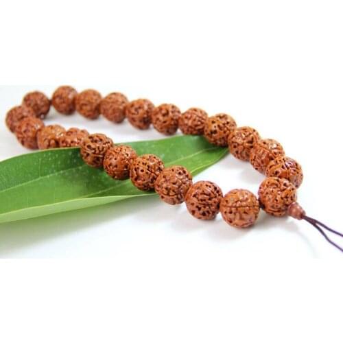 18mm Polish Rudraksha Seeds Tibetan Buddhism 18+1 MALA (Car Adornment)
