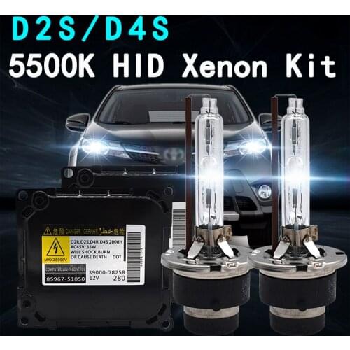SKYJOYCE Super Bright Original D2S D4S HID Kit 35W 5500K Metal Base D4S D2S HID Bulb With OEM D4S D2S HID Ballast