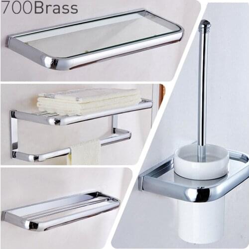 Modern Style Chrome Bathroom Accessories Fashion Bathroom Towel Rack Holder Paper Holder Shelf Towel Bar Bath Hardware Set