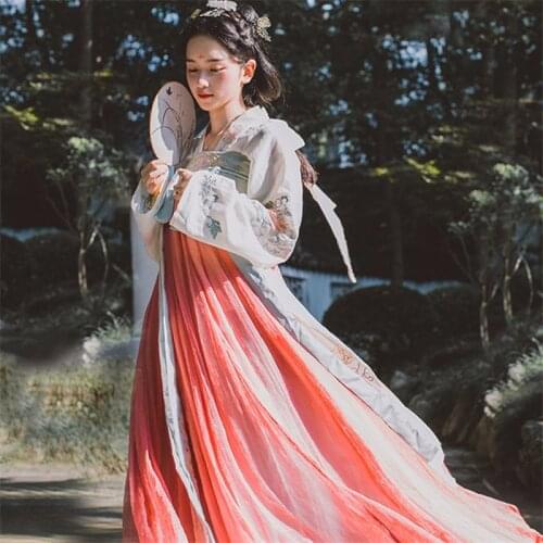 Traditional Chinese Clothing Women Hanfu Fairy Dress Ancient Han Dynasty Princess National Stage Folk Dance Festival Outfit
