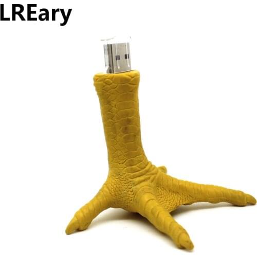 Simulation Chicken Feet Pendrive Cock USB Flash Drives 4GB 8GB 16GB 32GB U Disk 64GB 128GB Cle Memories Pen Drive Stick