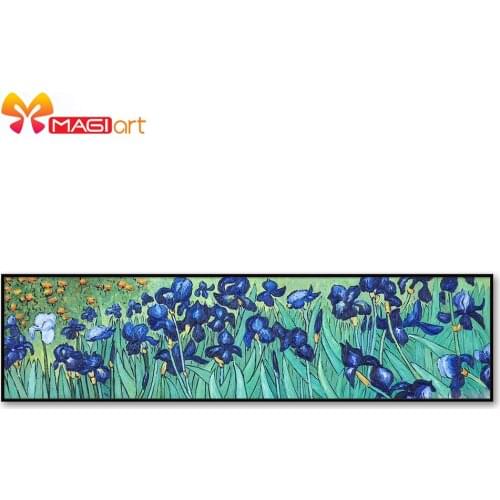 Cross stitch kits Embroidery needlework sets 11CT water soluble canvas patterns 14CT Floral style Super wide garden-NCMF268