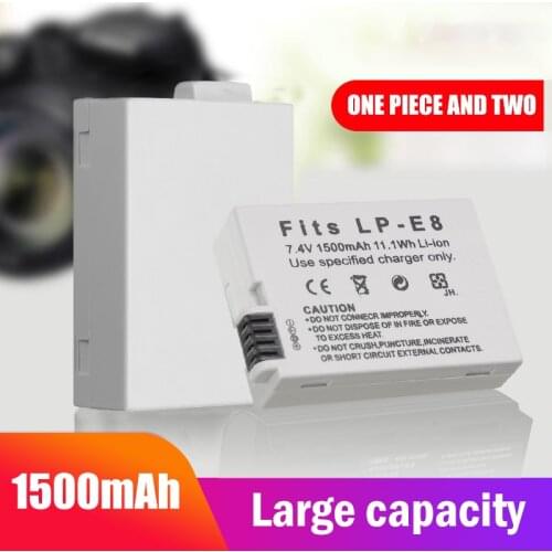 2Pcs 1500mah LP-E8 LPE8 LP E8 Battery + LCD Dual Charger For Canon EOS 550D 600D 650D 700D X4 X5 X6i X7i T2i T3i