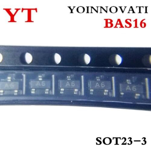 3000 pcs/lots BAS16 A6 DIODE GEN PURP 75V 150MA SOT23