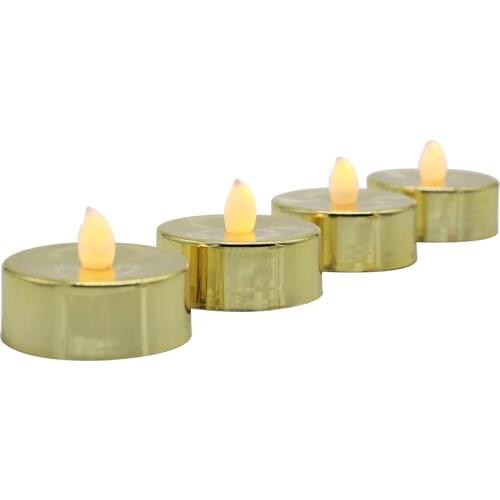 4Pcs/Set Flameless Led Tealight Candle Fake Candles for Home/Wedding/Christmas Decoration Battery-Operated