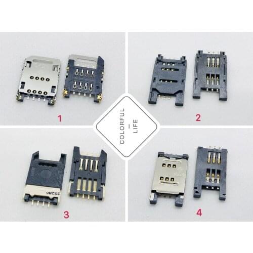 6/8PIN Big SIM Flip Card Connector Socket Adapter LCN Panel PC Slot Tray Holder Old Machine Chinese Cellphone PCB Board FFC FPC