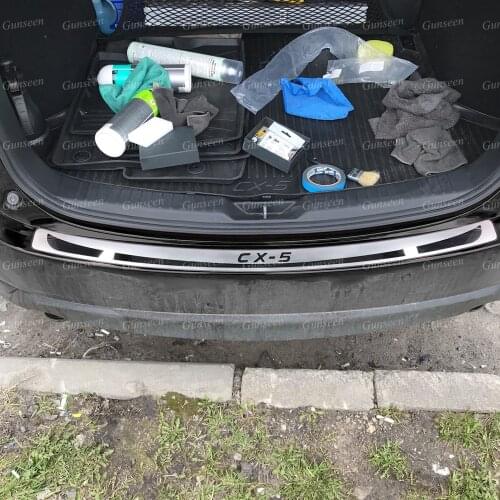 For CX5 Accessories Auto Door Sill Trunk Trim Rear Bumper Protector Cover Car Threshold Sticker Styling 2011 2020 2015 2017 2019