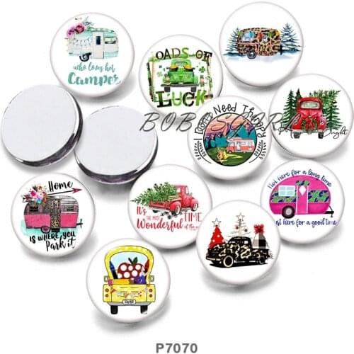 CAR Camper 12mm18mm 20mm Snap button jewelry DIY Bracelet Round photo glass cabochons P7070