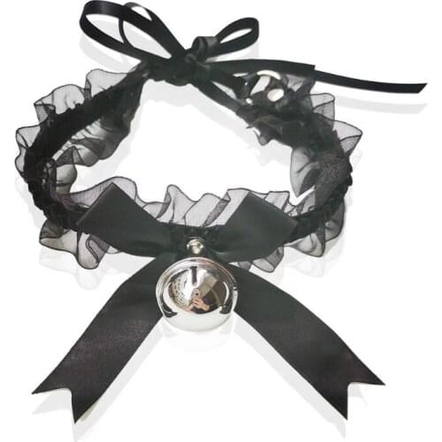 BDSM Bondage Restraints Neck Collar Sex Toys for Couples Lace Style Collar With Bell Fetish Slave Exotic Accessories For Women