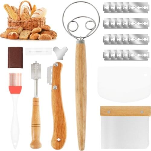 1set Stainless Steel Metal Griddle Scraper Chopper Binocular blender Dough Beech Cutter for Bread and Pizza Dough