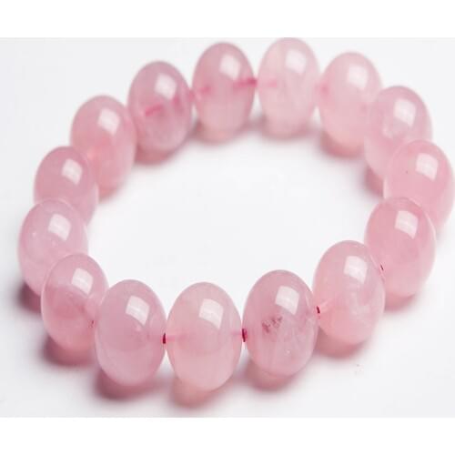 13-16mm Big Round Beads Fashion Jewelry 2017 Women Love Genuine Madagascar Natural Quartz Crystal Bracelet Femme