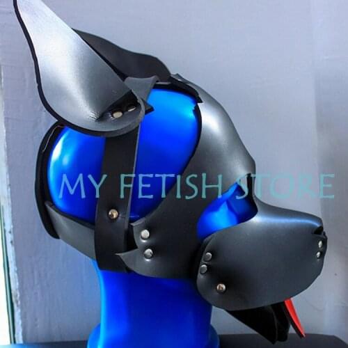 DM8193)Top quality pup gear neoprenee dog slave mask fetish hood accessory equipment fetish wear