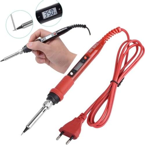 908S 80W Electric digital soldering iron station 220V 110V temperature adjustable welding soldering tips tools accessories